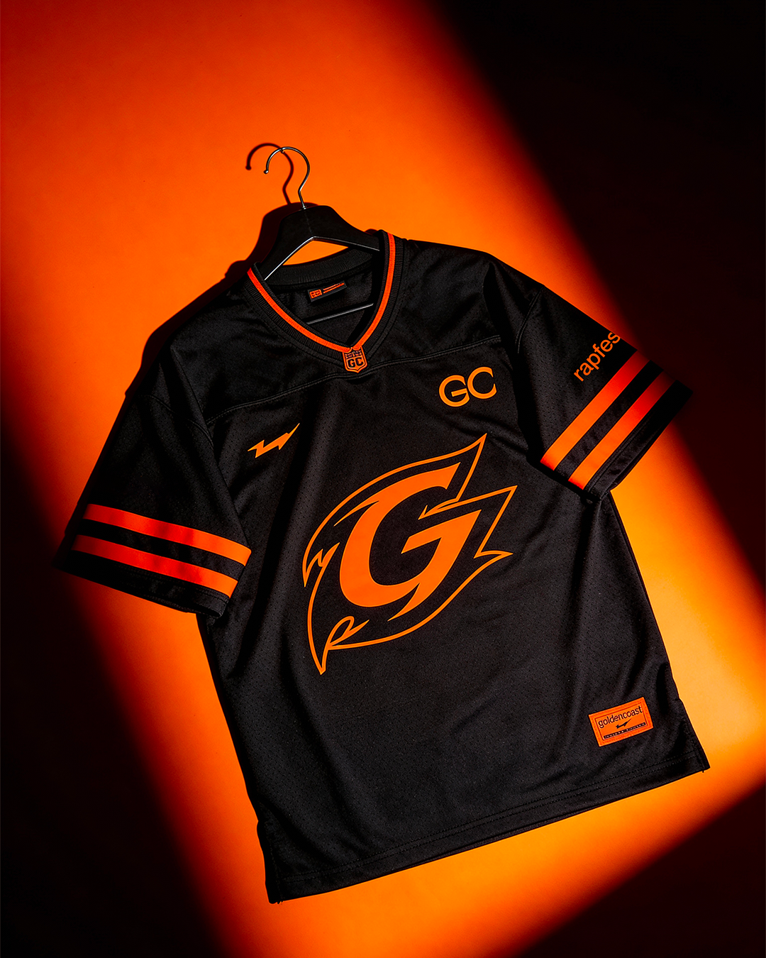 ⁠JERSEY FOOT US NOIR ORANGE ÉDITION LIMITÉE