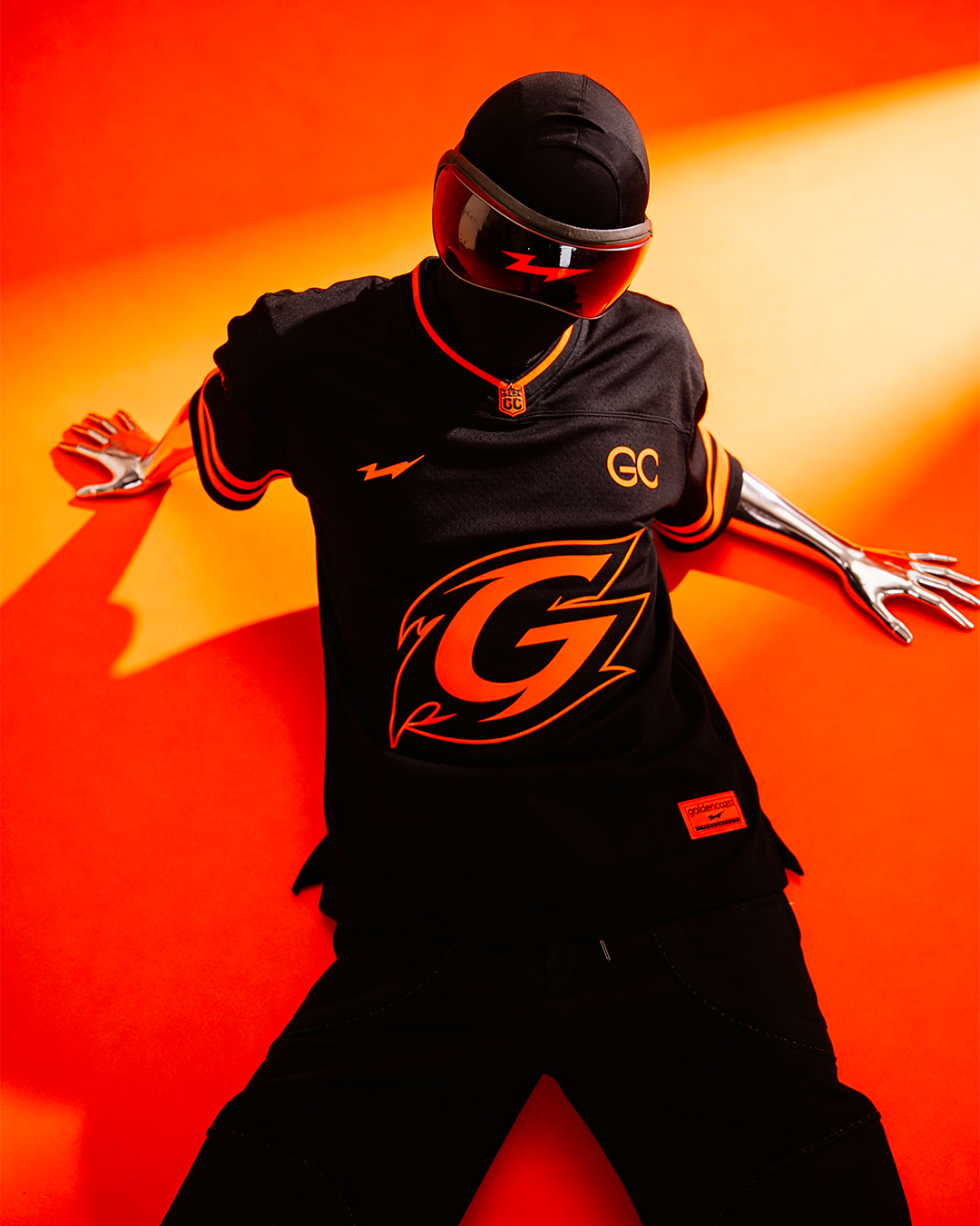 ⁠JERSEY FOOT US NOIR ORANGE ÉDITION LIMITÉE